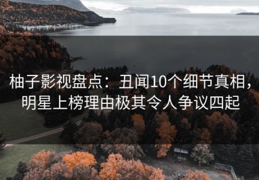 柚子影视盘点：丑闻10个细节真相，明星上榜理由极其令人争议四起