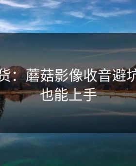 只讲干货：蘑菇影像收音避坑，新手也能上手