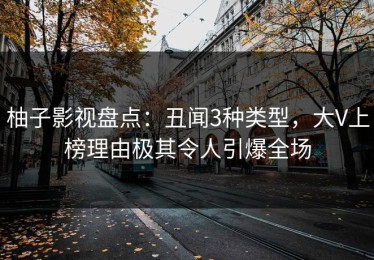 柚子影视盘点：丑闻3种类型，大V上榜理由极其令人引爆全场