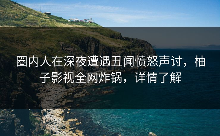 圈内人在深夜遭遇丑闻愤怒声讨，柚子影视全网炸锅，详情了解